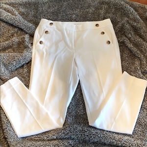 Loft Curvy Skinny Ankle Pants White Size 8